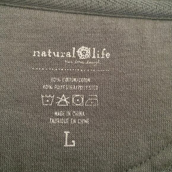 Natural Life Cotton Sweatshirt Green Moose Graphic Womens Size Large - Picture 6 of 6